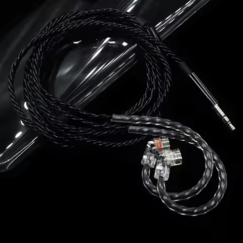 Butfast Iem Cable Headphones Cable Silver Plated Wire 3.5 MM 2Pin 0.78MM Earphone Cable for KZ ZA12 