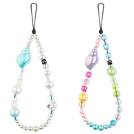 Mobile Phone Chain Colorful Shell Ocean Pearl Mobile Phone Chain Influencer ins Style Wrist Beaded P