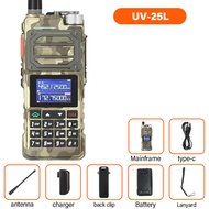 วิทยุสื่อสารสองทาง UV-25 Pro วิทยุสื่อสารทางยุทธวิธีที่มีประสิทธิภาพสูง50กม. 999CH ความถี่แบบเต็มย่า