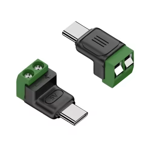 1pc 2 Pin to USB Type‑C/Micro USB Power Adapter OTG Solder‑Free DIY Power Supply Module 5V 9V 12V Po