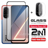 2 in 1 Screen Protector Tempered Glass Film For Xiaomi POCO M7 M 7 Pro M7Pro M7Plus POCOM7 Pro POCOM