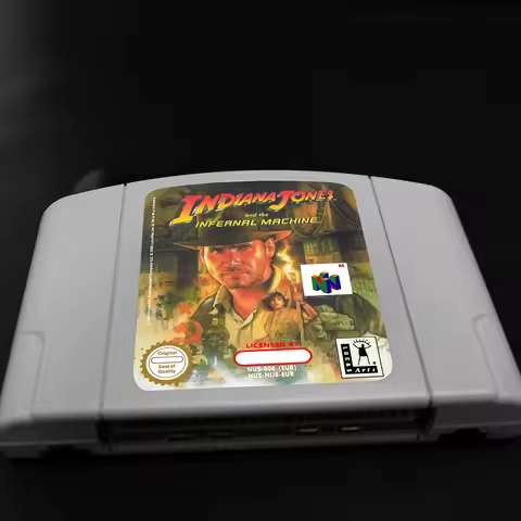Indiana Jones and the Infernal Machine Game Cartridge for 64 Bit PAL EUR Consoles N64 Game Card