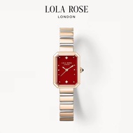 Lola Rose Square Candy นาฬิกาสีเขียวขนาดเล็ก นาฬิกาสีเขียวของขวัญปีใหม่สูงหรูของสตรี
