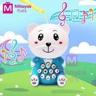 Mitoyos Kids Musical Story Mini Bear Toy Early Education Song Music Nursery Rhyme Lullaby Mom Comfor