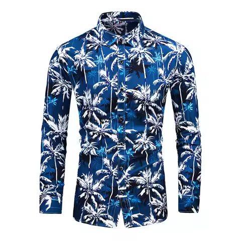 5XL 6XL 7XL Shirt Men New Autumn Personality Printed Long Sleeve Shirts Mens Casual Plus Size Flower