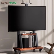 SEVENWOOD TV Rack With 360 Wheel 32-75 Inch  Adjustable Height  TV Stand TV Bracket Heavy Duty 电视架