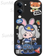 เคส Vivo Y04 การ์ตูนสาวน้อยออกแบบกรณีป้องกันนุ่ม