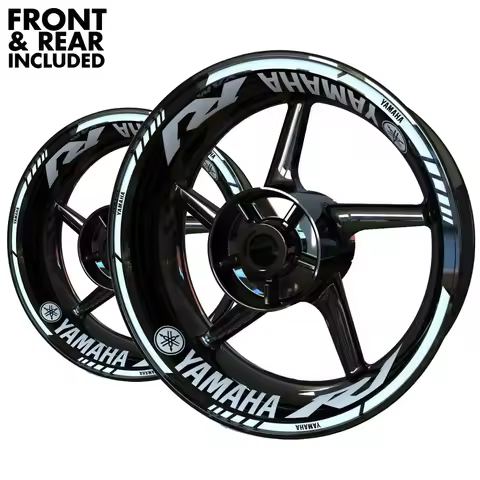 Vinyl Yamaha R1 Wheel Sticker R1 Logo Motorcycle Rim Decal Stickers Set