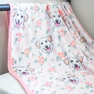 【客製化毛毯】貓狗 毛孩 人像 HG寵物似顏繪 ⋯法蘭絨⋯