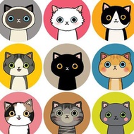 Open Ds Oppo 93; Luna Cat Stickers, Cat Stickers, Packaging Stickers, Unique Box Stickers