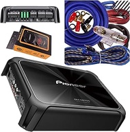 Pioneer GM-D8704 1200 Watts Class FD 4-Channel Bridgeable Amplifier with Wired Bass Boost Remote + Wire Kit