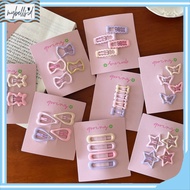 MB JR607 Children's Hair Clips, 4 Cute Colorful Shapes, Bangs Hair Pin Set, Women's Hair Accessories