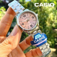 New! ! ใหม่ล่าสุด นาฬิกาข้อมือผู้หญิงแฟชั่น casio สีใหม่  นาฬิกาคาสิโอสายสแตนเลสแท้ ปัดเรียบรุ่นขายดีกันน้ำได้ ฟรี!!ถ่านสำลอง