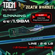 Joran UL Casting TACHI Death Hornet Kolam Singlehand Solid Carbon 1.5-1.98m Ultralight Rod Freshwate