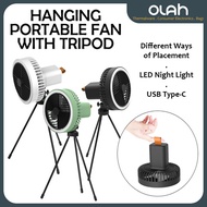 Portable USB Fan / Tripod Fan / Hanging Fan / Camping Fan / Table Fan