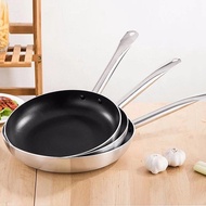 Double Bottom Non-Stick Frying Pan 18-40cm Non-Stick Frying Pan Willow Nail Reinforced Handle Thicke