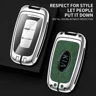 Car Key Case Cover Bag Alloy Leather For KIA Cerato Forte Optima Picanto Sorento Sportage Seltos Stonic K2 K3 K4 K5 K9 KX3 KX5 KX7 Stinger Soluto 2019 2020 2021 2022 Shell Car Styling Accessories