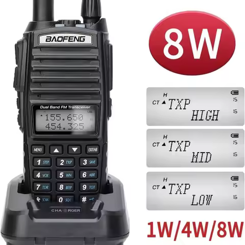 Practical bestseller BAOFENG BF-UV82 8W High Power Dual Band Dual Watch Walkie Talkie Anti-fall for 
