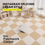 10Pcs Self Adhesive Carpet Tiles 12x12 Inch Non-Slip Carpet Floor Tiles Flooring Use Easy DIY Instal