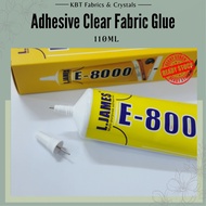 110ml E8000 Gam Adhesive Clear Fabric Glue for Manik Kain Baju Crystal Jewelry Mobile Phone Screen G
