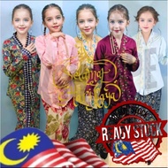 Bbkizworld Ready Stock Baju Kebaya Budak 2-12 tahun Kids Traditionl Kebaya Batik Baju Melayu