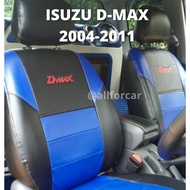 หุ้มเบาะ Isuzu D-max 2004-2011 ตัดตรงรุ่น (คู่หน้า) สีดำ-น้ำเงิน เบาะหนัง isuzu d-max ดีแม็ก ตัดเย็บสวย แนบกระชับ เบาะisuzu หนังหุ้มเบาะdmax ที่หุ้มเบาะ เบาะdmax เบาะดีแม็ก