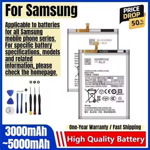 Battery for Samsung A01/A01Core/A02S/A03 Core/A05/A06/A11/A13 5G/A15/A16 5G/A20E/A21/A22 5G/A23/A24/