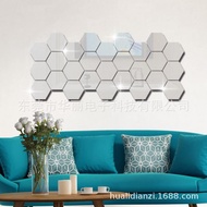 Hot-selling Hexagonal Mirror Sticker Wall Self-Adhesive Sticker Mirror Wall Sticker Decoration Household Stitching Full-Body Mirror Soft 7JVI