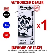 Panda GEL TECH PEN Japan BLACK BLUE RED T800 T-800 T 800 Ballpen 0.5mm Gel Pen - 1 Box