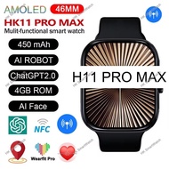 2025 latest  watch 11 HK11 Pro Max smart watch AMOLED 4GB Network AI Robot NFC Compass Local Album M