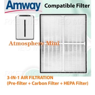 Replacement filter For Amway Atmosphere Mini air purifier compatible Air Filter 3 IN 1 HEPA + Carbon