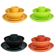Minimalist Style PP Plastic Bowl Plate Cup Tableware High Aesthetic Home Dining Bowl Cup Plate Set