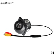 JaneDream กล้องมองด้านหลังรถยูนิเวอร์ซัลมุมกว้างสำหรับจอดรถถอยหลังมีหรือไม่มี LED จอภาพสำรองข้อมูลอัตโนมัติ