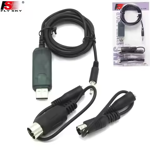 Flysky FS-SM100 USB Flight Simulator Adapter Cable for Flysky FS-i6 FS-i4 FS-TH9X FS-T4B FS-GT3 FS-G