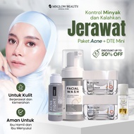 Ms Glow Beauty Acne Basic Facial Package DTE Mini Original BPOM Skincare for Acne-Prone and Oily Ski