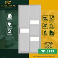 Slide and swing toilet door asstl-04