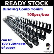 (100pcs/box) 16MM Comb Binder Rings / Plastic Comb Rings / Binding Rings / Binding Comb Rings Black 