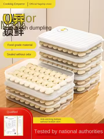 COOKER KING Dumplings Box Kitchen Refrigerator Frozen Special Sealed Fresh Wonton Storage Box