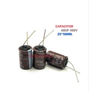 1 Piece C 68UF 400V Capacitor 105C Wire Leg 68MF Distance 8 Mm Size 25*16MM.