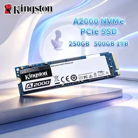 Kingston A2000 NVMe PCIe M.2 2280 SSD, 250GB 500GB 1TB Internal SSD, Stable 3D TLC Storage Upgrade F