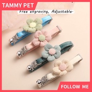 Pet Cute Adjustable Neck Strap Collar With Bell Cat Dog Adorable Flower Dog Cat Rabbit Kitten