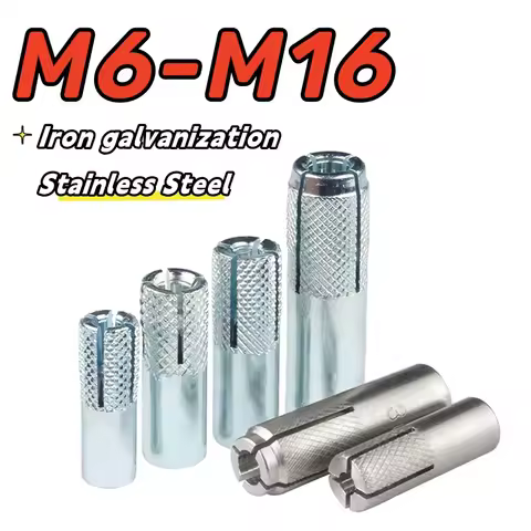1-5pcs M6 M8 M10 M12 M16 Stainless Steel Galvanization Push Burst Blasting Drop-in Anchor Screw Bolt
