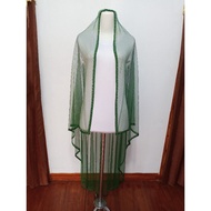HIJAU Slayer bridal veil/ bridal veil elegant bridal hijab/ bridal veil BOTTLE GREEN bridal veil