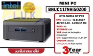 MINI PC (มินิพีซี) INTEL NUC11 KIT PRO (I5-1135G7) BNUC11TNHi50Z00 (เครื่องเปล่า) IRIS XE GRAPHICS, NO RAM,Harddisk ประกัน 3 ปี