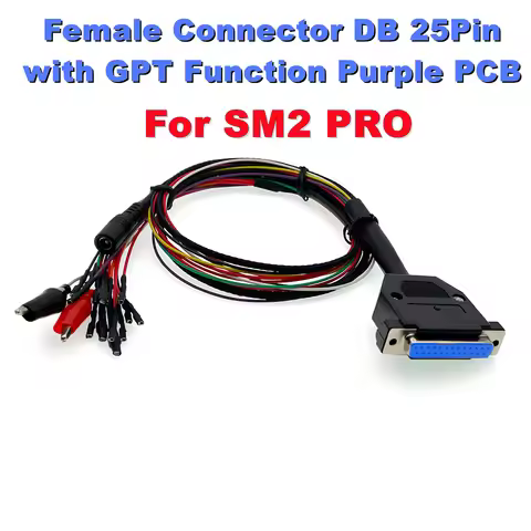 SM2 PRO accessories with GPT function ODB2 cable DB 25pin purple PCB LED Display Pin Boot Reset CNF1