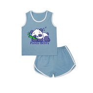 Bộ ba lỗ phong cách Hàn in Panda BENTY BT072 cotton mềm mịn mát đồ ba lỗ thấm mồ hôi tốt