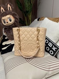 Chanel pst 荔枝牛皮 petit shopping tote bag 100%Authentic ,95%new 💜尖沙咀中港城門市