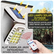 Lampu Solar LED Luar Rumah Kawalan Jauh | Sensor Gerakan Automatik | Pengecasan Matahari | Tanpa Bat