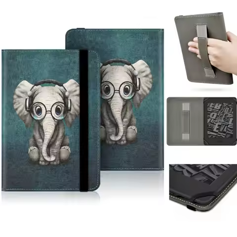 Cute Cover for Kobo Glo 6 Inch Rakuten N613 Kobo Aura N514 Glo HD N437 6'' Ebook Ereader Case with H