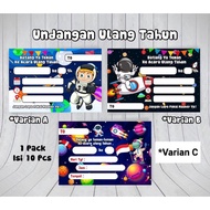 Blank Birthday Invitation with Your Own Writing, Plain Blank Invitation Card for Girls, Boys, Girls,